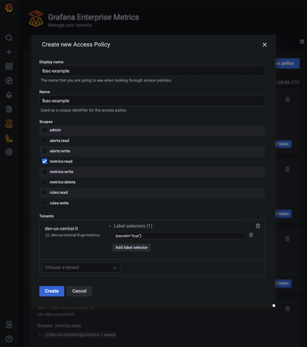 Create exclude metric Create exclude metric