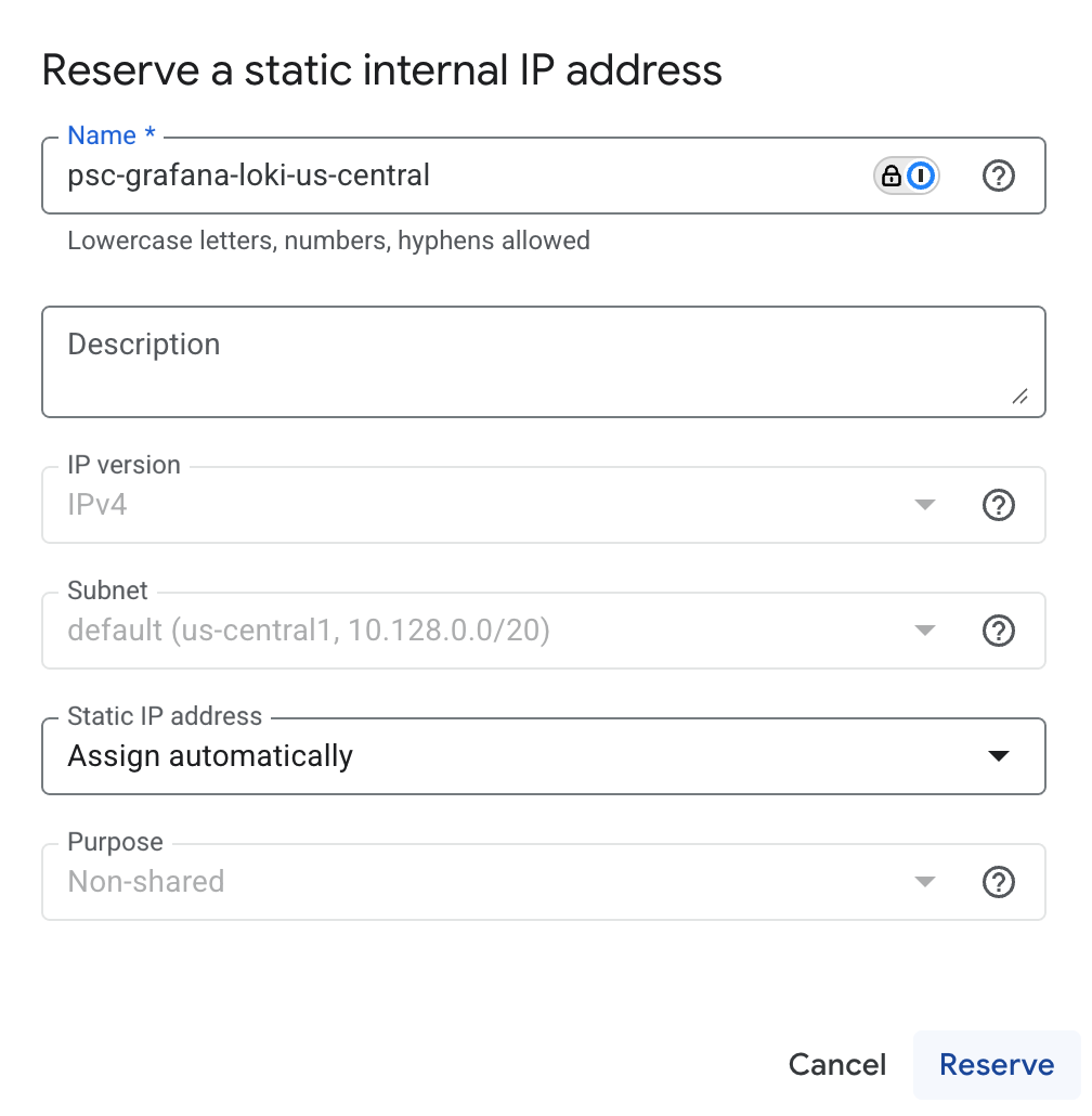 Create IP Address