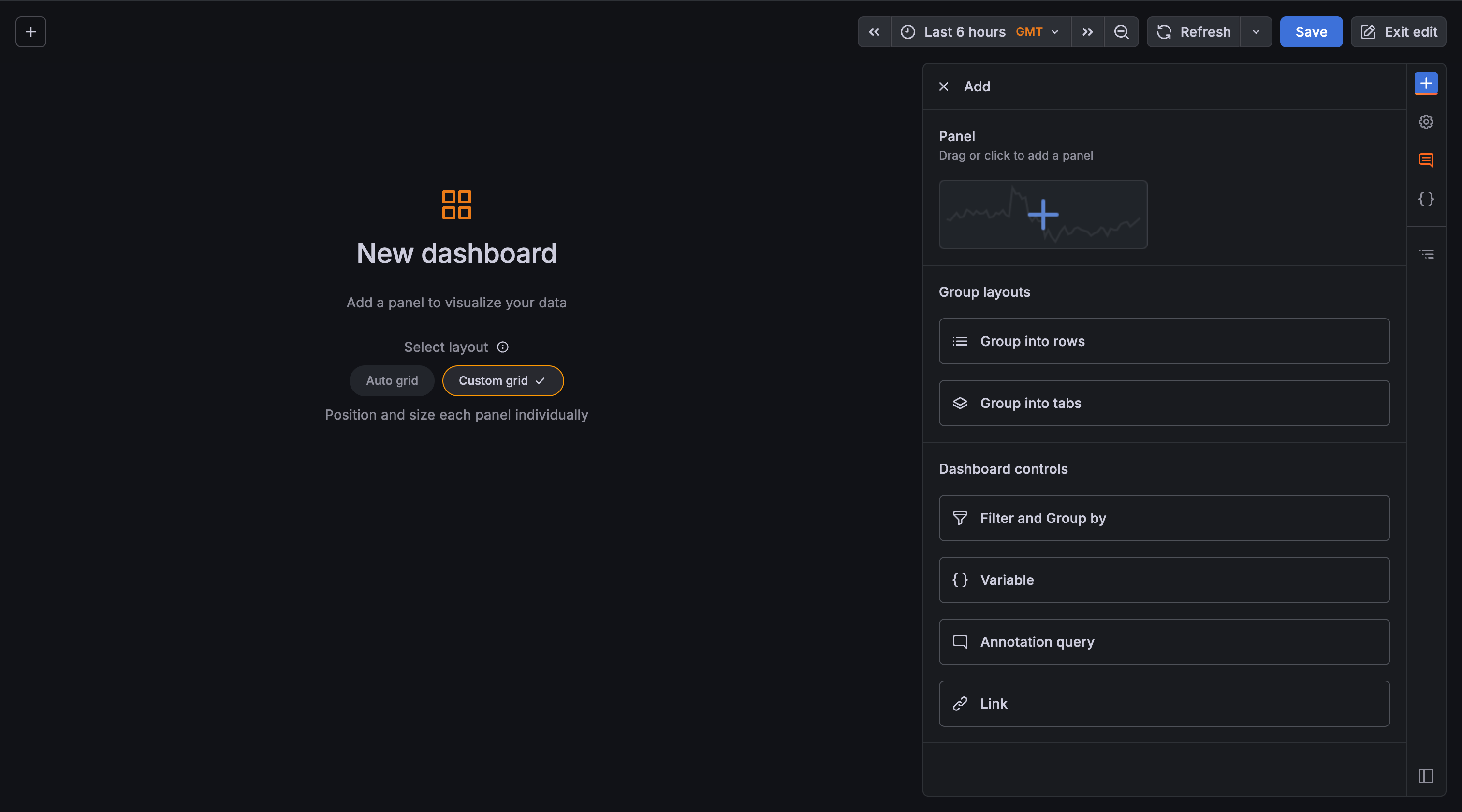 New dashboard